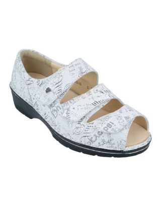 FinnComfort - ca H wijdte - Ischia 2106732404 - Wit/Grijs - Uitneembaar voetbed