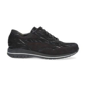 Durea - Citywalker -  Wijdte H - 6148 - Zwart - Uitneembaar voetbed