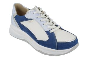 FinnComfort - ca wijdte H - Piccadilly - 2780  - Blauw wit - Uitneembaar voetbed