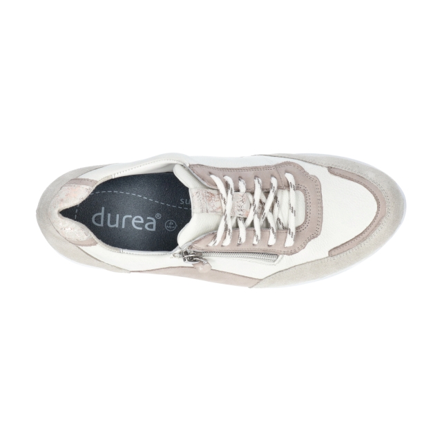 Durea - Wijdte E - Off White - 6263 - Uitneembaar Voetbed