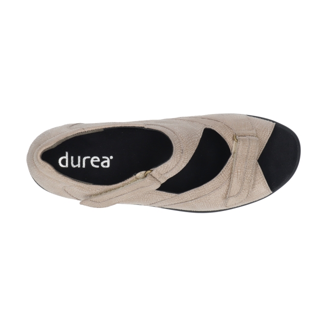 Durea - Wijdte G - 7395 - Taupe - Uitneembaar Voetbed